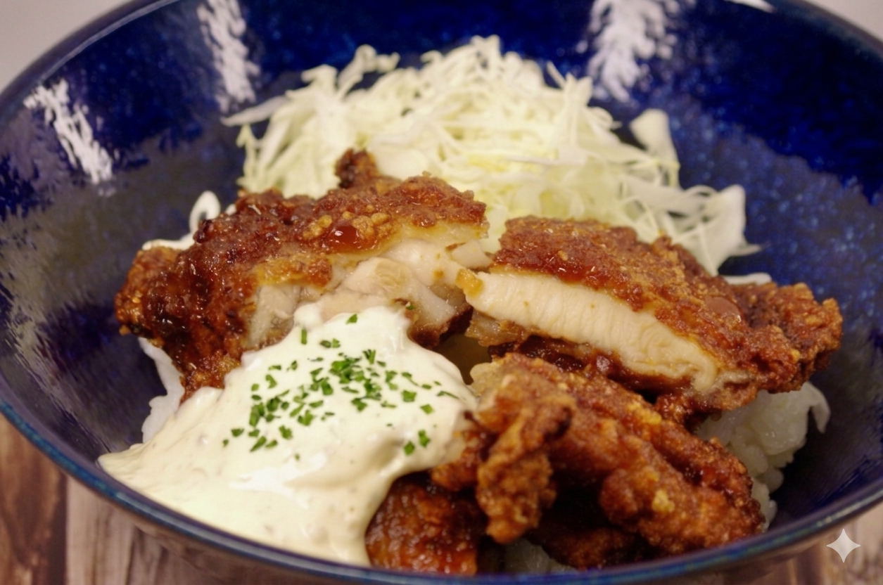 【岡崎市】ボリュームたっぷり！モモ一枚肉のタルタル南蛮丼